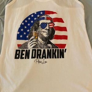Like New “Ben Drankin’” racer back tank!